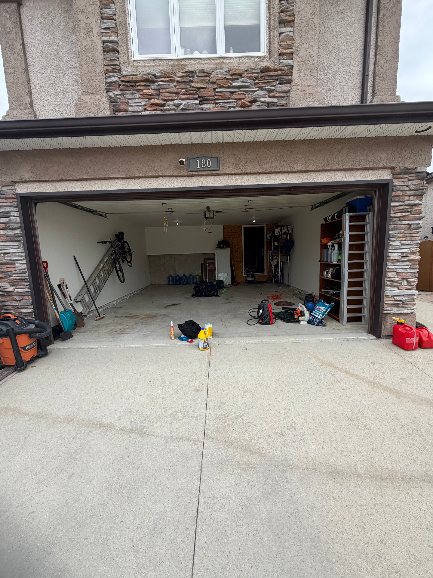 Two-car residential garage — during